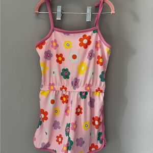 btween Pink Floral Kids Romper